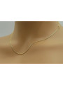 Italian yellow white 14k gold Spiga chain cc035yw