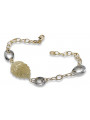 Yellow white Italian 14k gold Fantazy bracelet cfb001yw