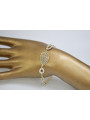 Yellow white Italian 14k gold Fantazy bracelet cfb001yw