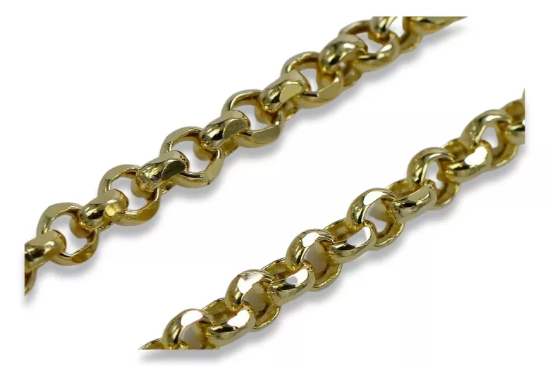 Italienische Ankerkette aus 14 Karat Gelbgold mit Diamantschliff, cc003y