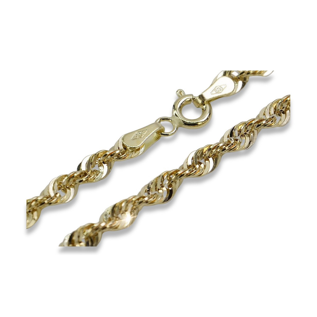 Yellow rose gold chain ★ russiangold.com ★ Gold 585 333 Low price