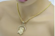 14k 585 Gold Jesus pendant & Anchor chain pj008yL&cc003y