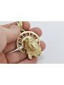 14k 585 Pendentif Jésus en or et chaîne d’ancrage pj008yL&cc003y