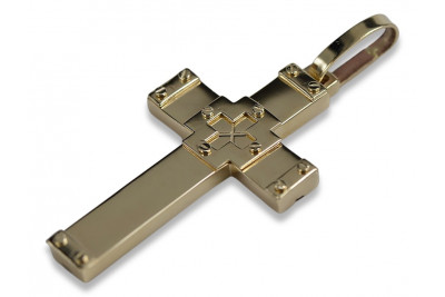 Golden Catholic Cross ★ russiangold.com ★ Gold 585 333 Low price