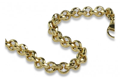 Jaune italien or 14 carats Anchor diamondcut bracelet cb003y