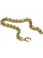 Italian yellow 14k gold Anchor diamondcut bracelet cb003y