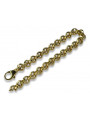 Italian yellow 14k gold Anchor diamondcut bracelet cb003y