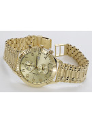 Goldene Herrenuhr Geneve ★ zlotychlopak.pl ★ Gold Reinheit 585 333 Niedriger Preis!