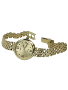 Italienische gelbe Damenuhr aus 14 Karat Gold, Geneve Lady Gift Geneve lw013y