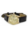 Gold men's watch Geneve ★ zlotychlopak.pl ★ Gold purity 585 333 Low Price!