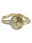 Italienische Damenuhr aus Gelbgold, Geneve Lady Gift lw108y