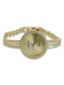 Italienische Damenuhr aus Gelbgold, Geneve Lady Gift lw108y