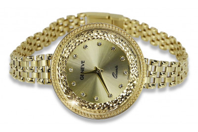 Italian yellow gold lady watch Geneve Lady Gift lw115y