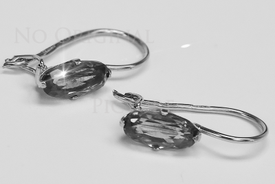 Plata soviética rusa 925 Alejandrita Rubí Esmeralda Zafiro Aguamarina Zircón ... Pendientes VEC011S