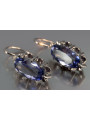 copie de russe soviétique argent rose plaqué or 925 Alexandrite rubis émeraude saphir aigue-marine zircon ... Boucles d’oreilles