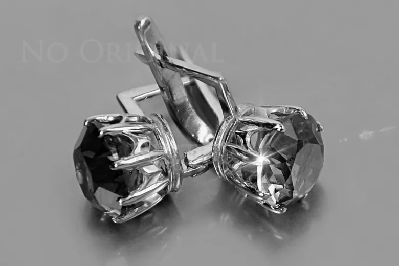 copie de russe soviétique argent rose plaqué or 925 Alexandrite rubis émeraude saphir aigue-marine zircon ... Boucles d’oreilles