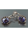 Vintage silver rose gold plated 925 Alexandrite Ruby Emerald Sapphire Aquamarine Zircon ... earrings vec074s