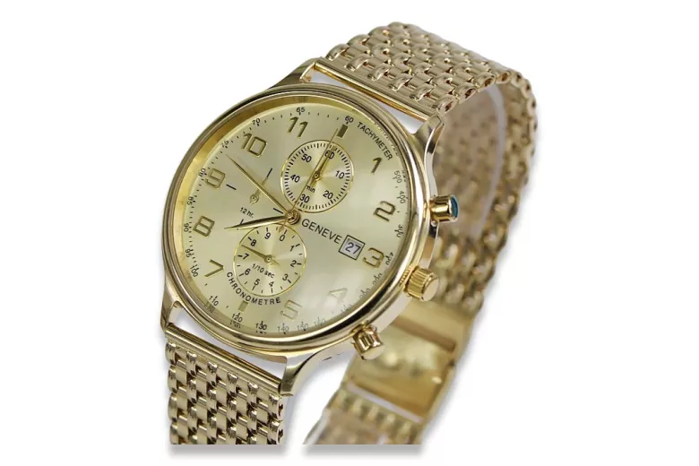 Reloj de oro 14k 585 con pulsera Geneve mw005ydy&mbw013y