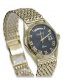 Goldene Herrenuhr Geneve ★ zlotychlopak.pl ★ Gold Reinheit 585 333 Niedriger Preis!