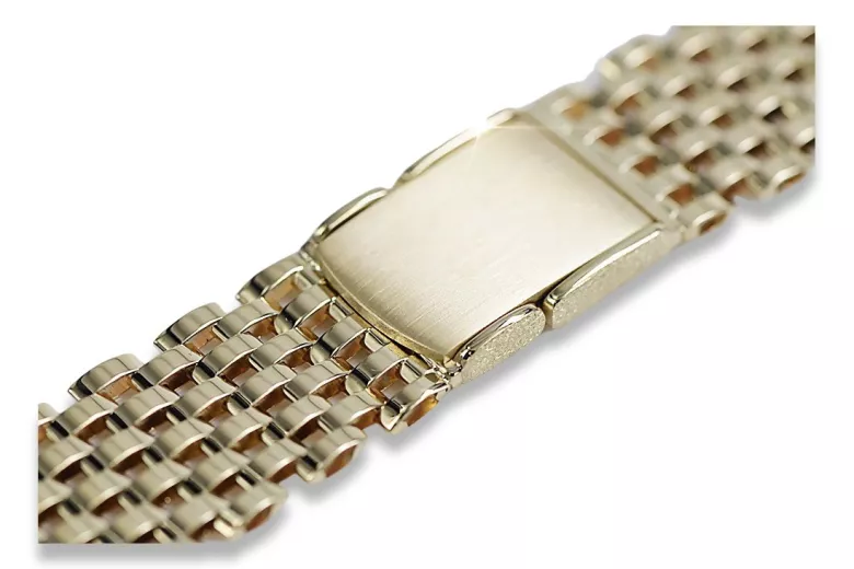 Bracelet de montre en or 14 carats de l’homme jaune mbw008y