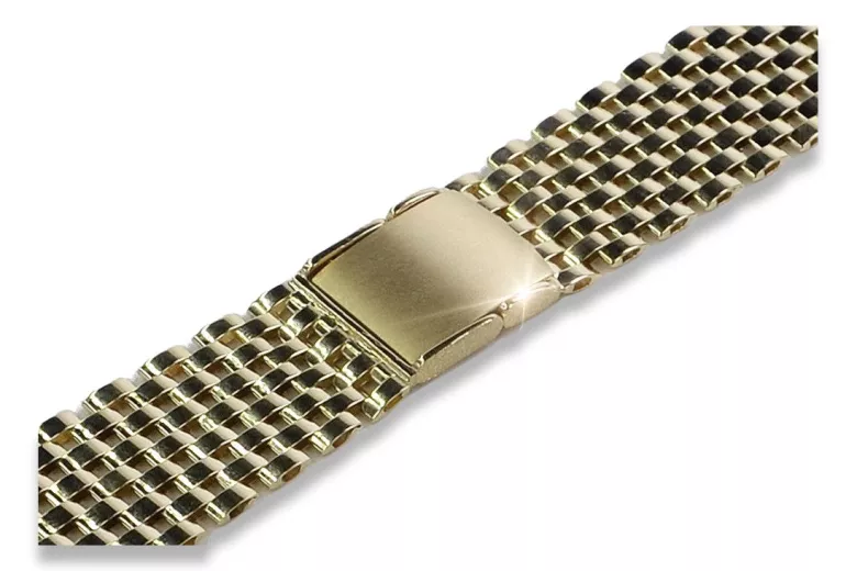 Bracelet de montre en or 14 carats de l’homme jaune mbw008y