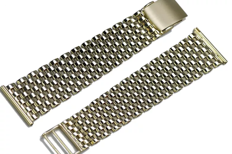 Bracelet de montre en or 14 carats de l’homme jaune mbw008y