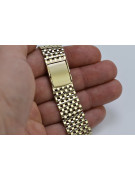 Bracelet de montre en or 14 carats de l’homme jaune mbw008y