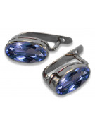 Russe soviétique argent 925 Alexandrite Rubis Émeraude Saphir Aigue-marine Zircon ... Boucles d’oreilles Vec001s