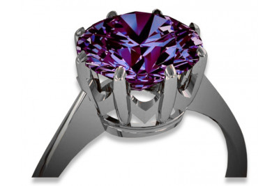 Sovietic rus a crescut 14k 585 aur Alexandrite Ruby Emerald Safir Zircon inel vrc157