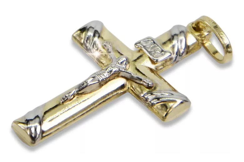 Cruz ★ Católica de Oro russiangold.com ★ Oro 585 333 Precio bajo