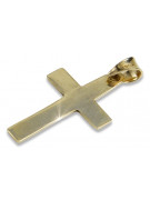 Gold katholisches Kreuz 14k 585 Kreuzanhänger mit Jesus Gelb-Weißgold ctc006