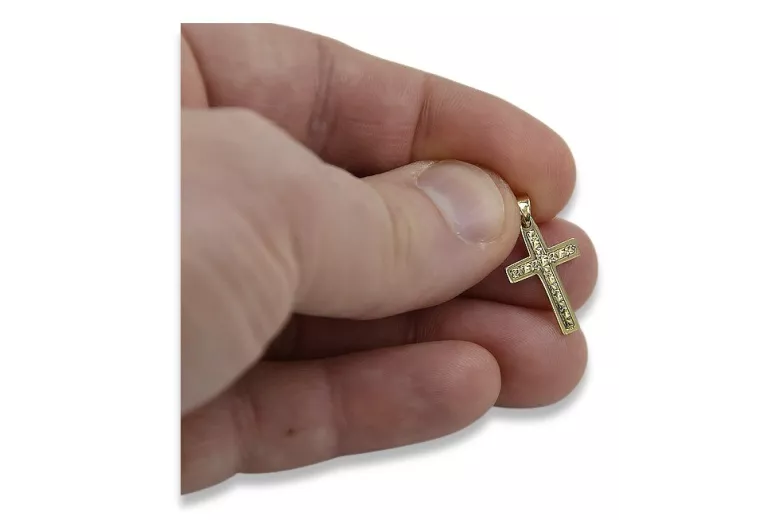 Croix ★ catholique d’or russiangold.com ★ or 585 333 Prix bas