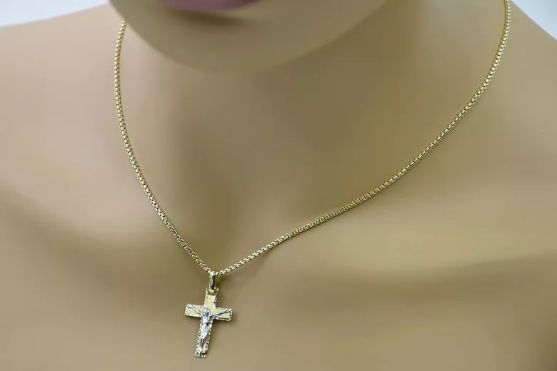 Golden Catholic Cross ★ russiangold.com ★ Gold 585 333 Low price