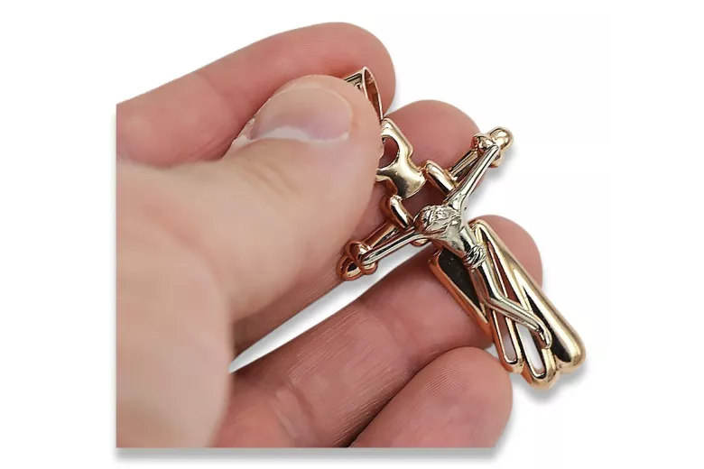 Croix ★ catholique d’or russiangold.com ★ or 585 333 Prix bas