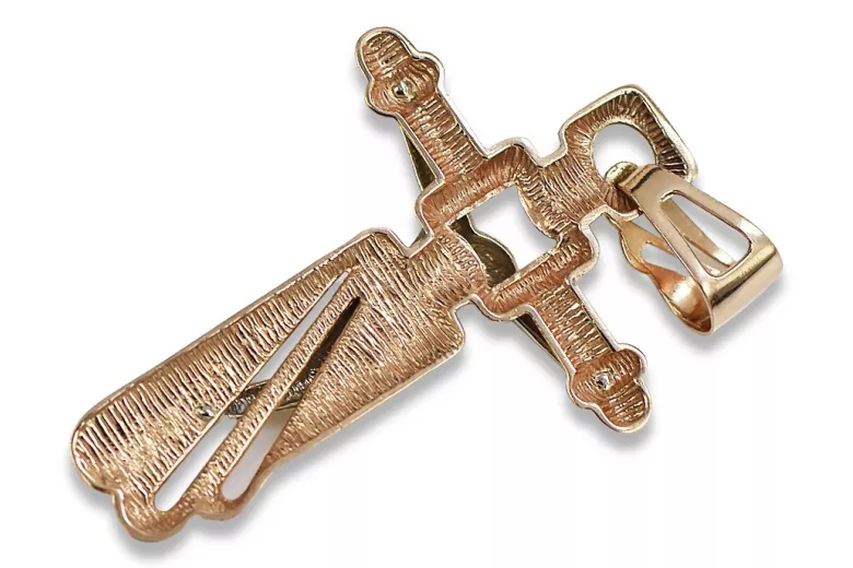 Golden Catholic Cross ★ russiangold.com ★ Gold 585 333 Low price