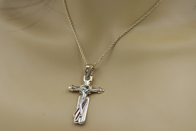 Golden Catholic Cross ★ russiangold.com ★ Gold 585 333 Low price