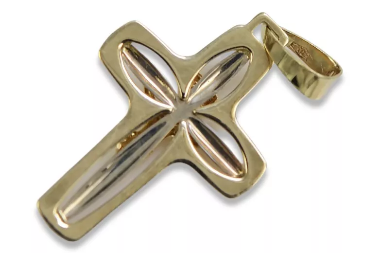 Golden Catholic Cross ★ russiangold.com ★ Gold 585 333 Low price