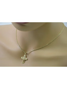 "Exquisites 14K Gelb- & Weißgold 585 Italienisches Jesus Kreuz im Katholischen Stil" ctc009yw