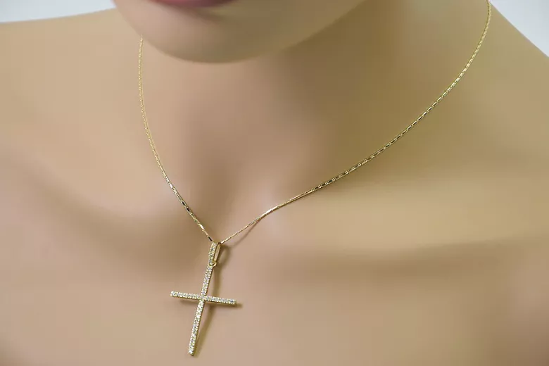 Golden Catholic Cross ★ russiangold.com ★ Gold 585 333 Low price