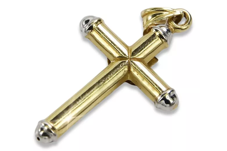 Golden Catholic Cross ★ russiangold.com ★ Gold 585 333 Low price