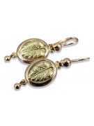 "Boucles d'oreilles vintage d'origine en or rose 14 carats 585, Pas de pierres" ven045