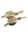 "Boucles d'oreilles vintage d'origine en or rose 14 carats 585, Pas de pierres" ven045