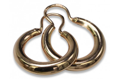 "Vintage Rose Pink 14k 585 Gold Original Vintage Earrings" ven046