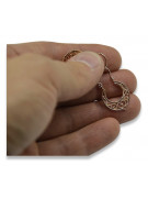 "Timeless 14K 585 Rose Gold Gipsy Earrings - Vintage Original without Stones" ven075