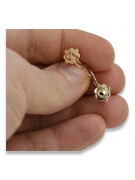 "Authentic Vintage 14K Rose Gold Leaf Design Earrings, Stone-Free" ven082