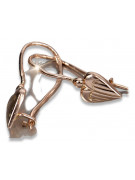 "Vintage-Inspired No Stone 14K Rose Gold Heart Earrings" ven090