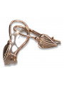 "Vintage-Inspired No Stone 14K Rose Gold Heart Earrings" ven090