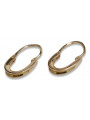 "Timeless 14K 585 Rose Gold Vintage Hoop Earrings, No Stones Included" ven095