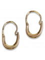 "Timeless 14K 585 Rose Gold Vintage Hoop Earrings, No Stones Included" ven095