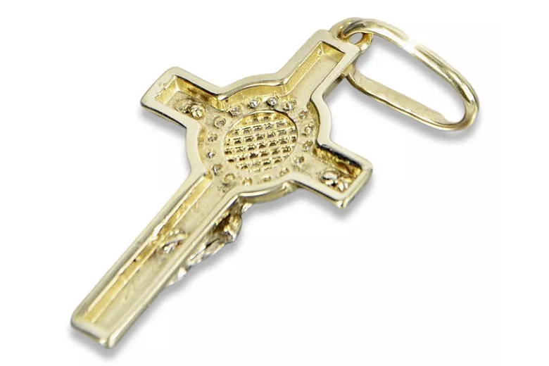 Golden Catholic Cross ★ russiangold.com ★ Gold 585 333 Low price